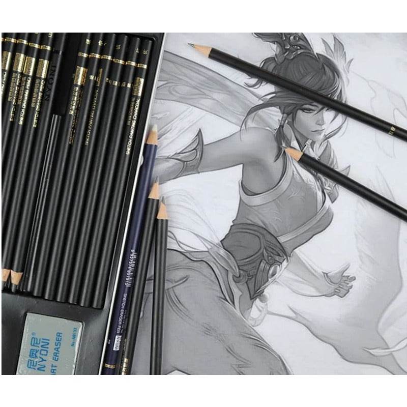 29 Piece Quality Sketch Pencil Set