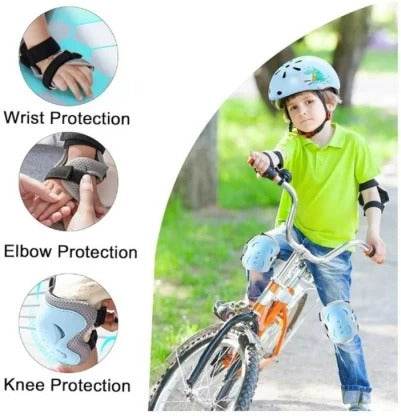 Sports Protective Gear Set With Knee Elbow Wrist