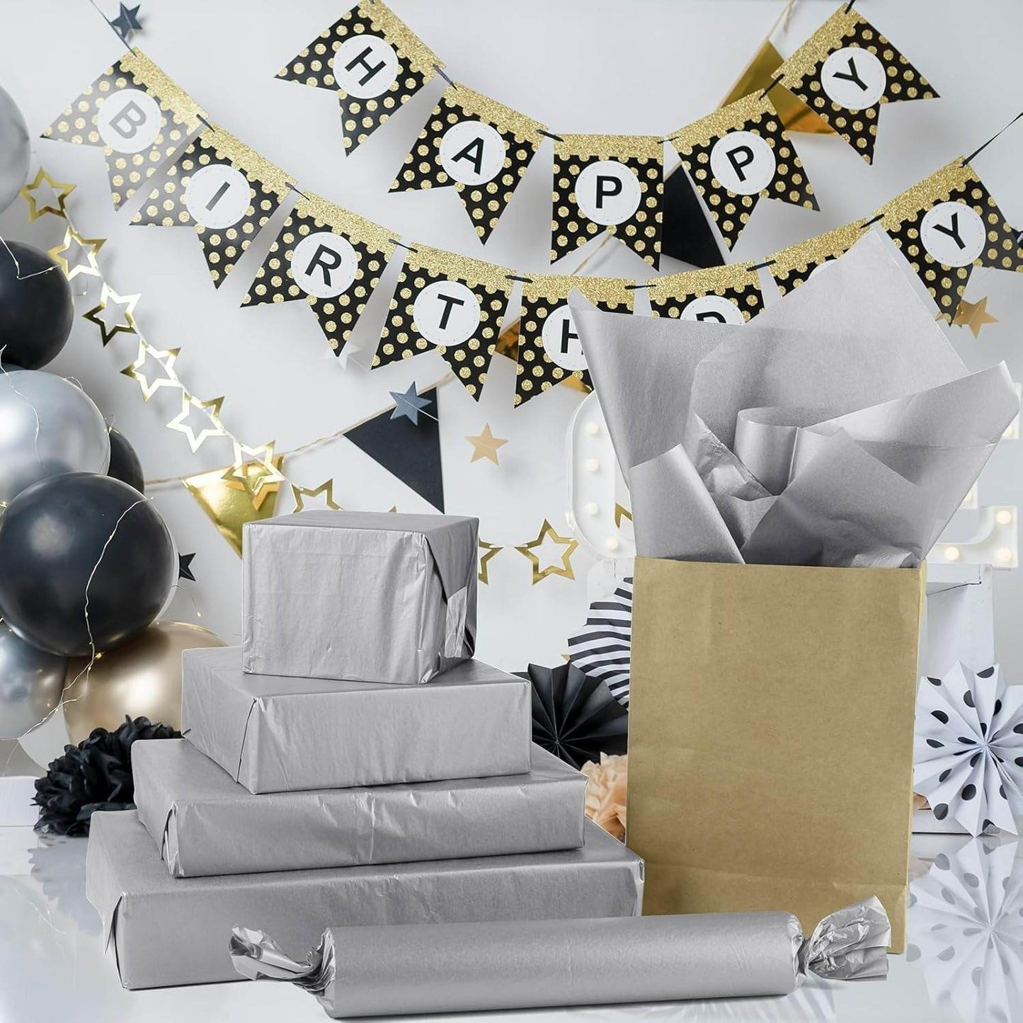 Tissue Gift Wrap (Silver)(10 pcs)