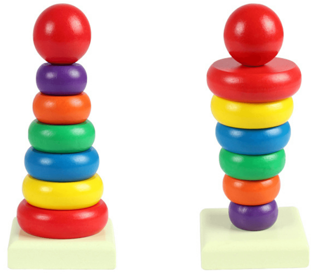 Colourful Wooden Stacking Tower (Small)