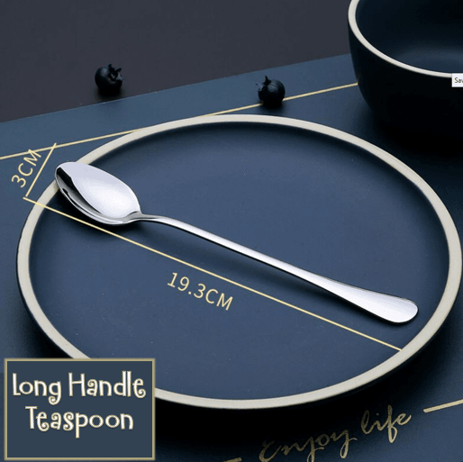Stainless Steel Long Handle Ice Cream Spoon Set (6 pcs) - DMC Wholesale