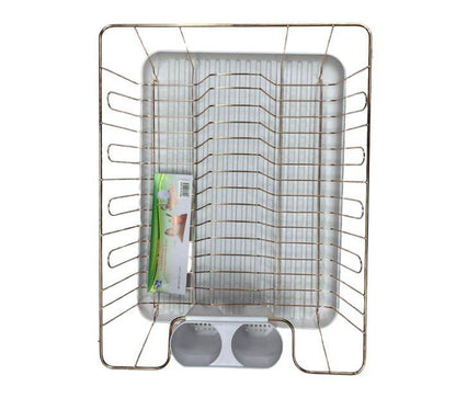 Dish Rack Drainer With Drip Tray (Grey) - DMC Wholesale