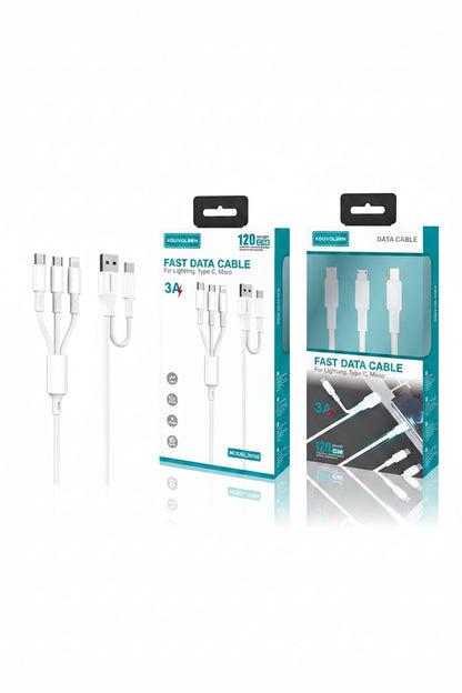 Fast Data Cable 3A Multi-Connector Set (Lightning/Type-C/Micro)