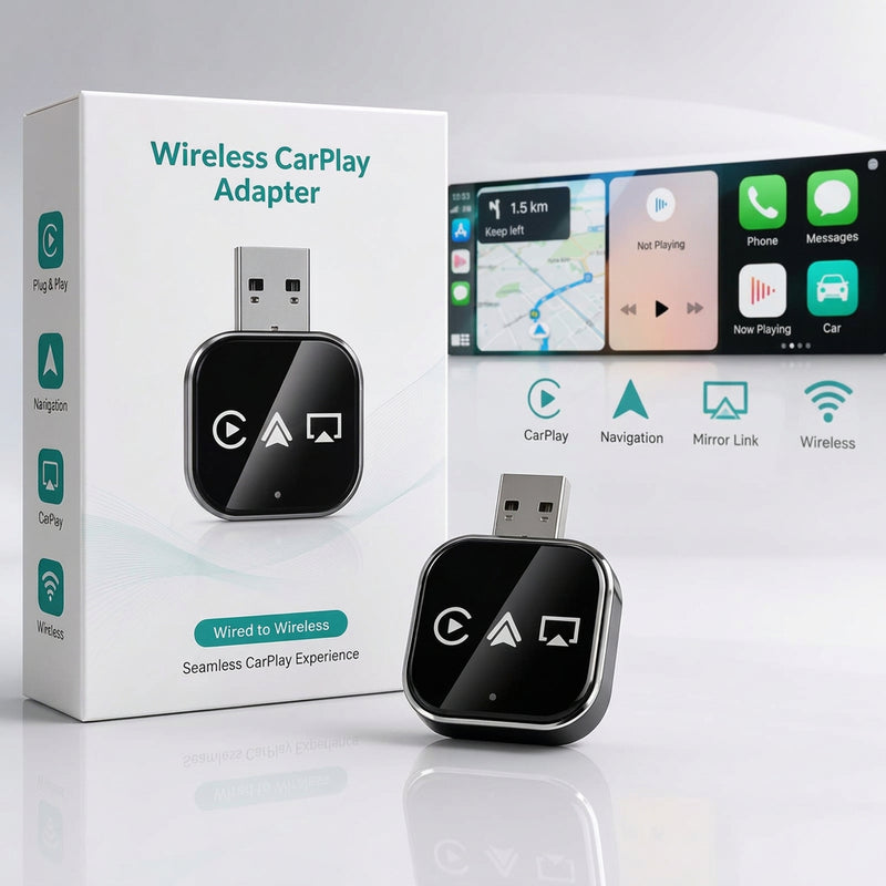 Wireless CarPlay Adapter - 4in1 USB Dongle for Wired to Wireless CarPlay Conversion