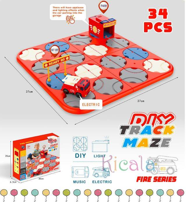 Brain Teaser Puzzles Maze Race Track (Fire)