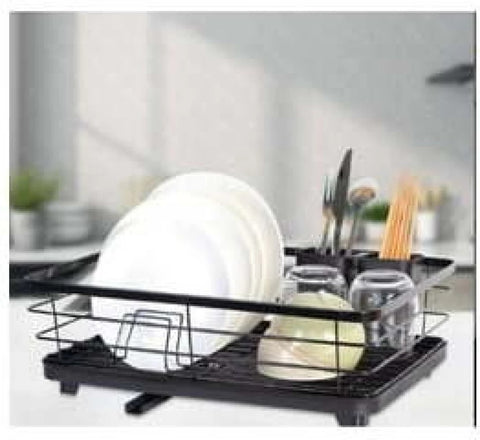 Over-Sink Dish Drying Rack with Utensil Holder