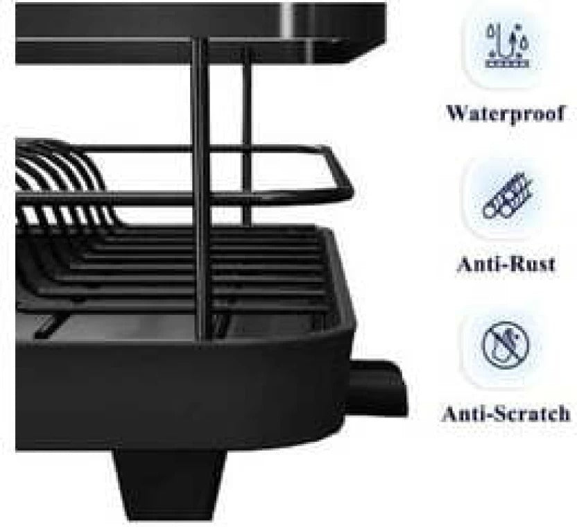 Over-Sink Dish Drying Rack with Utensil Holder