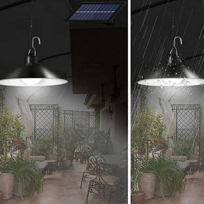 Solar LED Double Hanging Pendant Light