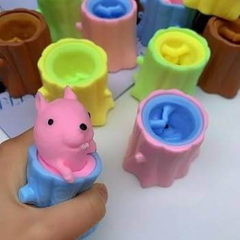 Popping up Squirrel Squeeze Toy (Each)