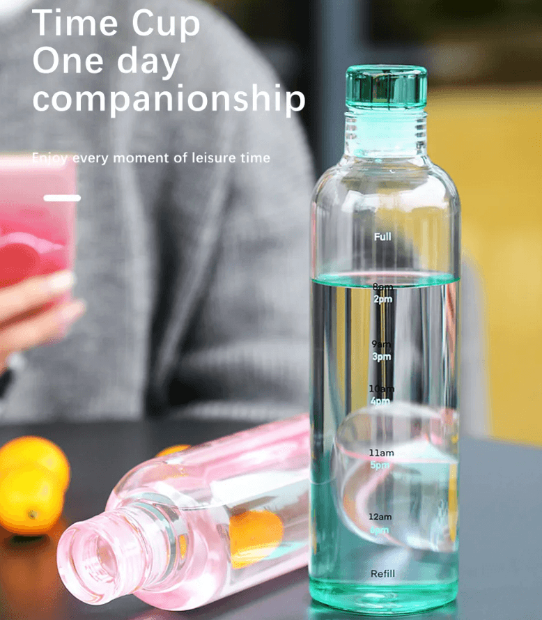 Transparent Motivational Water Bottle (500ml)