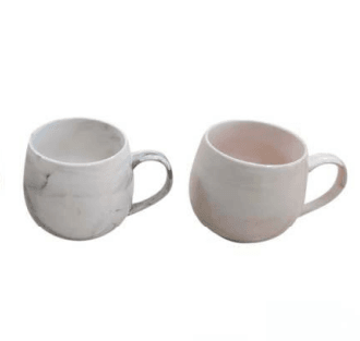 Round Ceramic Marble Coffee Cup (350ml)