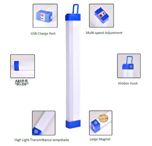 Rechargeable Portable LED Tube Light (72cm)