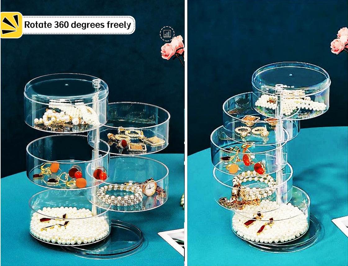 Rotating Acrylic Jewellery Storage Box (5 Tier)