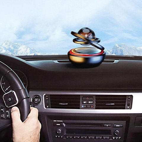 Solar Power Auto Car Rotate Aromatherapy Air Freshener - Alt View