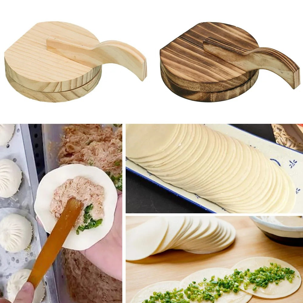 Wooden Dumpling Presser