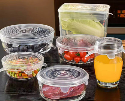 Reusable Stretch Silicone Lids (6 pcs) - DMC Wholesale