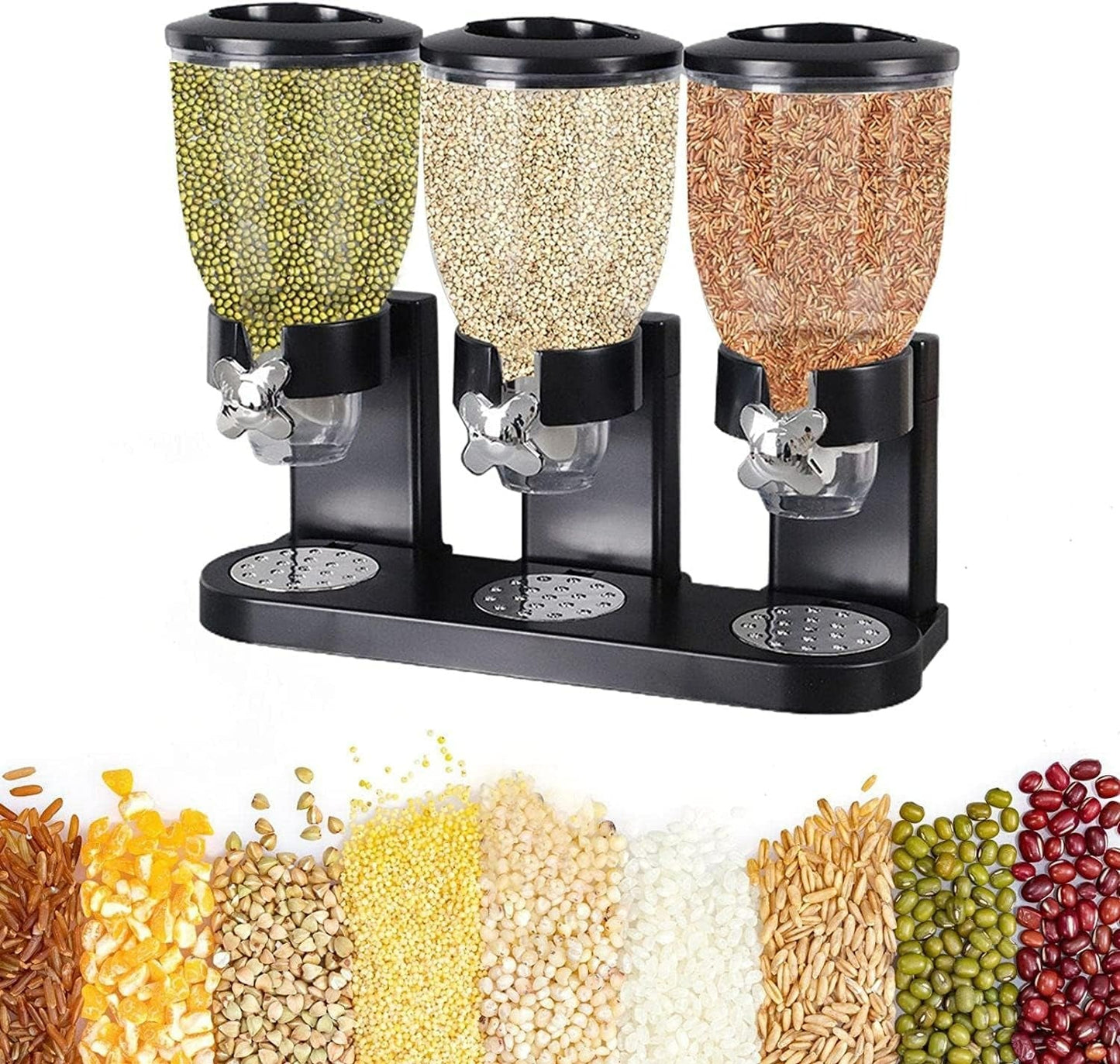 Triple Canister Dry Food Dispenser