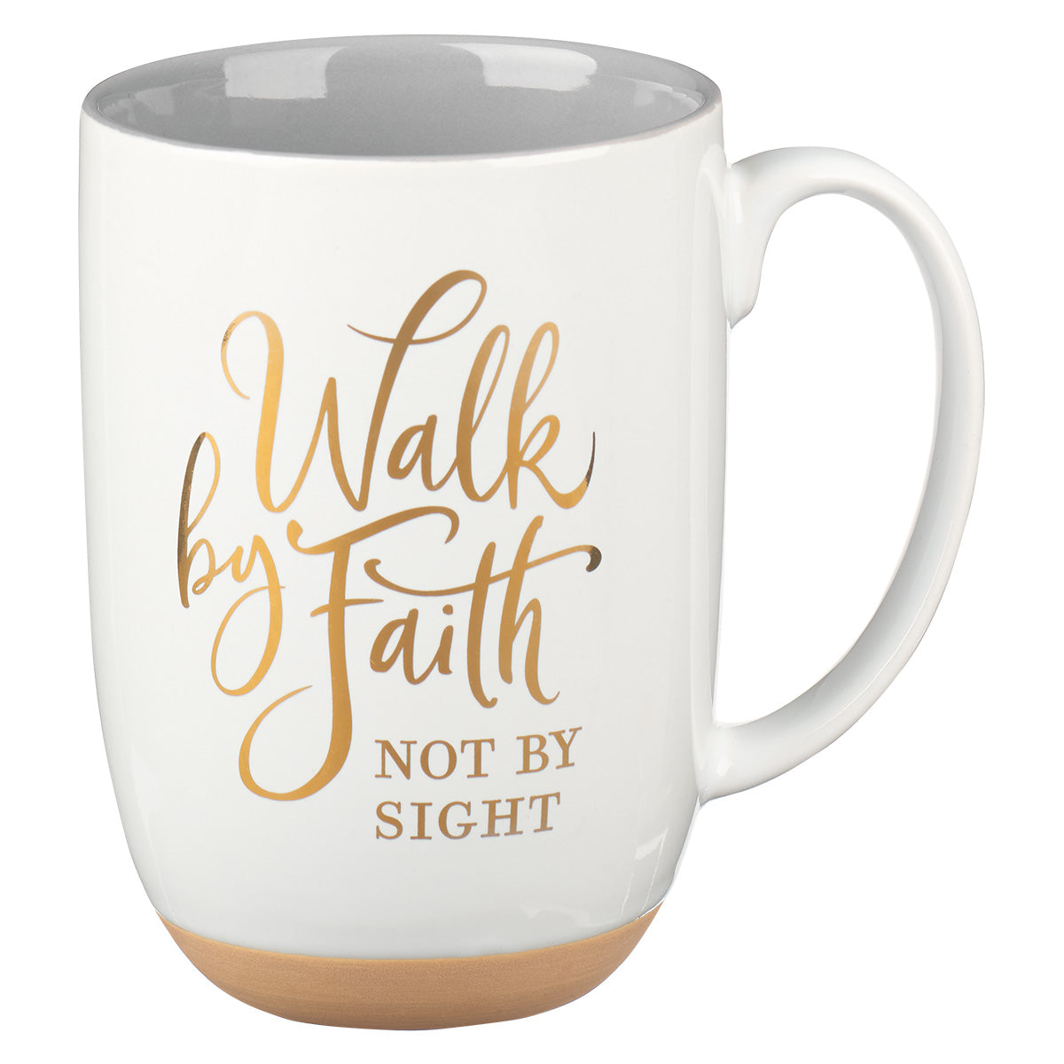 Walk By Faith White Ceramic Mug - 2 Corinthians 5:7