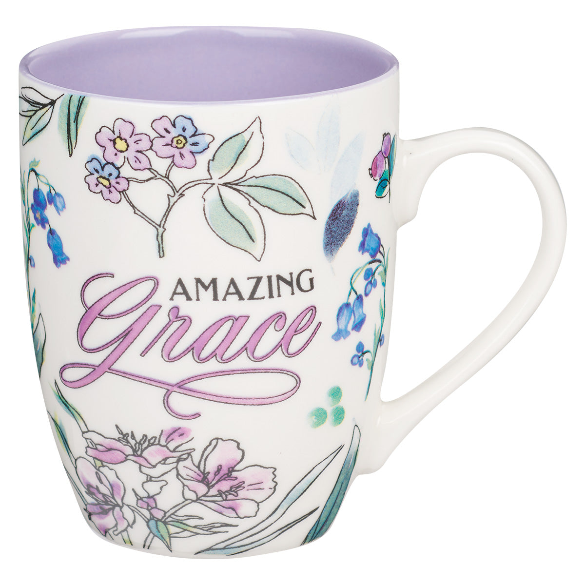 Amazing Grace Ceramic Mug With Purple Interior