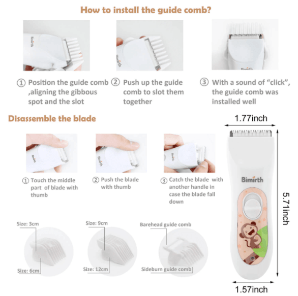 Quiet Cordless Hair Clippers For Children