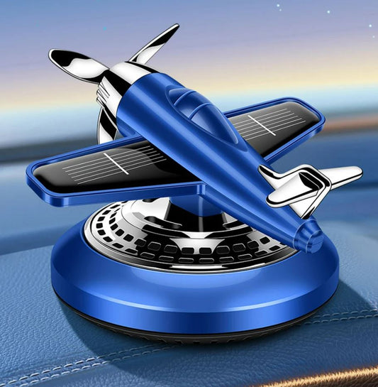 Solar Plane Car Rotating Air Freshener