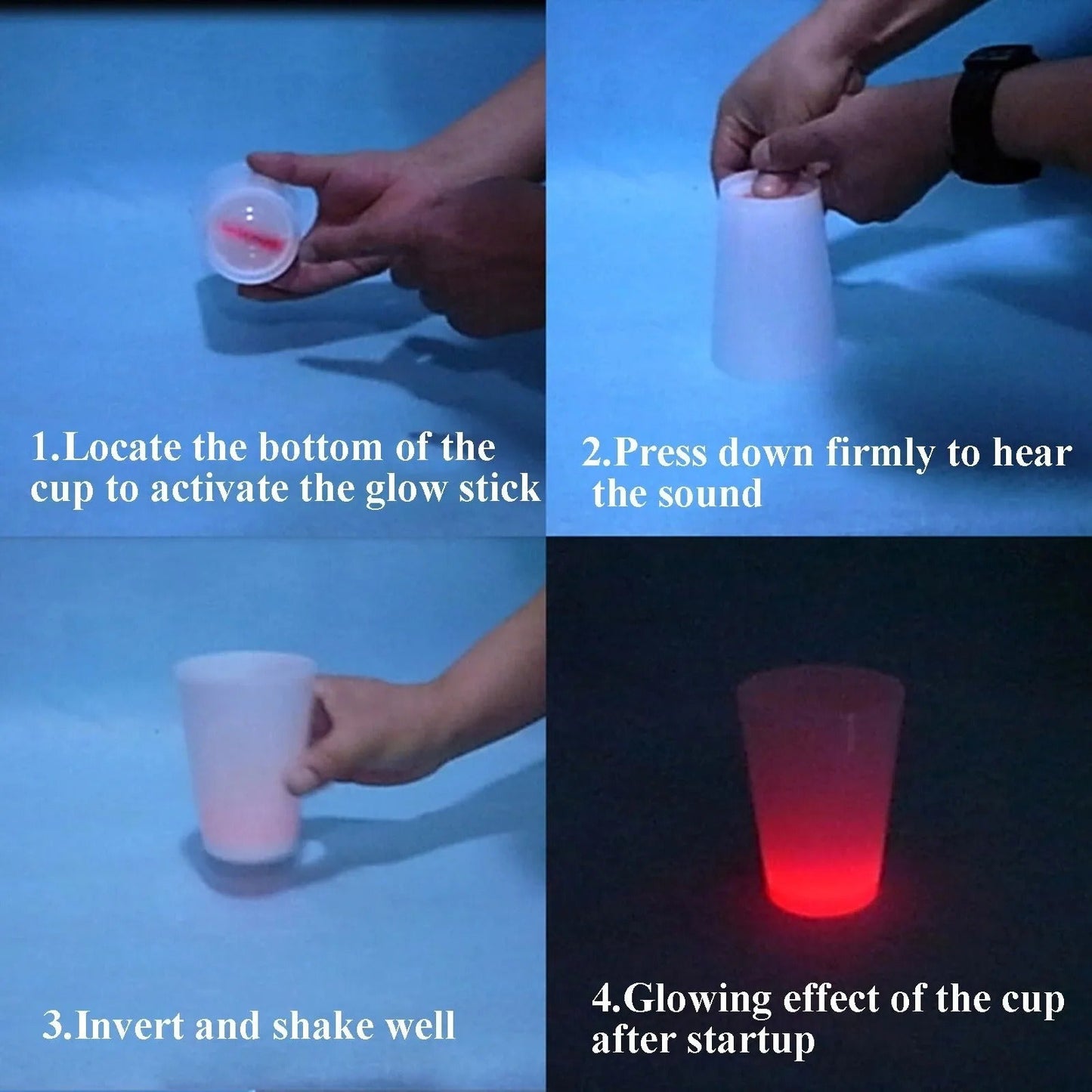 Automatic Flashing Drinking Glasses (350ml)(6 pcs)