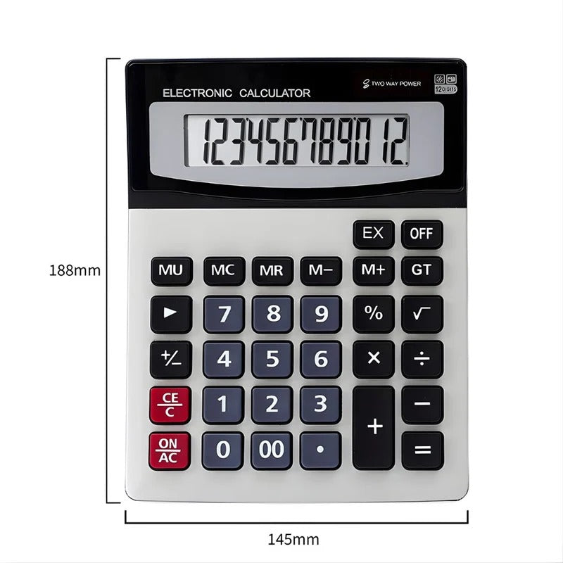 Kouvolsen Solar Electronic Calculator with 12 Digit Display