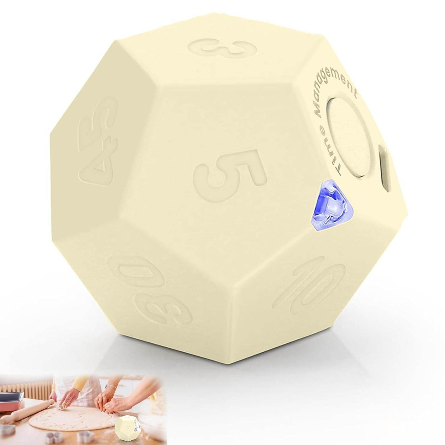 Rotating Cube Clock For Desk And Kitchen