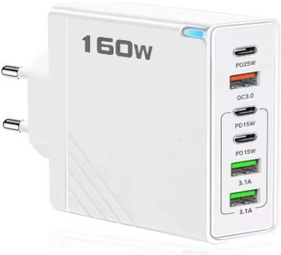 Multiport Mobile Super Fast Charger (160w)