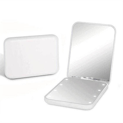 Portable Handheld Foldable Led Light Makeup Mirror - DMC Wholesale
