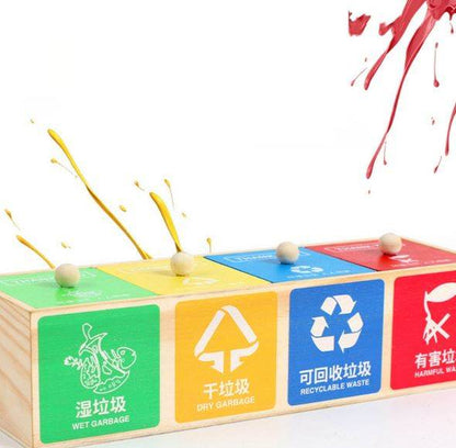 Wooden Garbage Bin Sorting Toy - DMC Wholesale