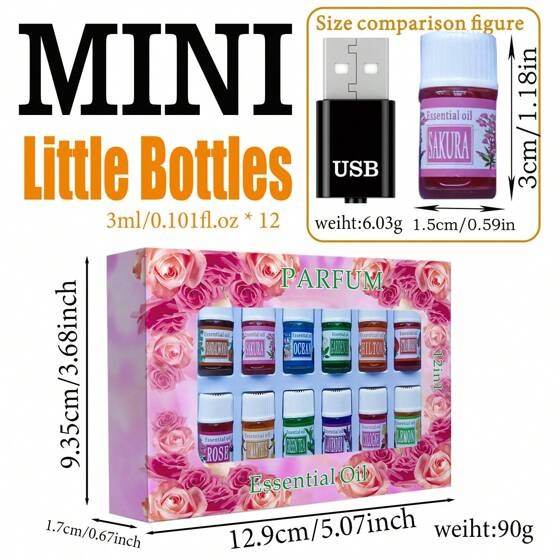 Essential Oil Gift Pack (3ml)(12 pcs)