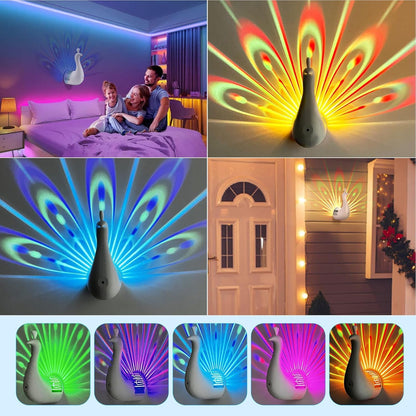 Peacock Projection Lamp