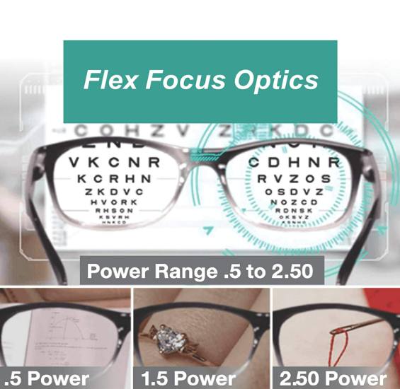 Adjustable Strength One Power Reading Glasses