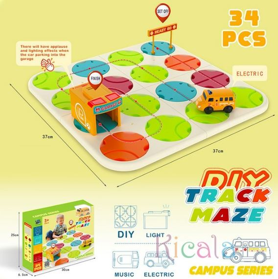 Brain Teaser Puzzles Maze Race Track (School Bus)