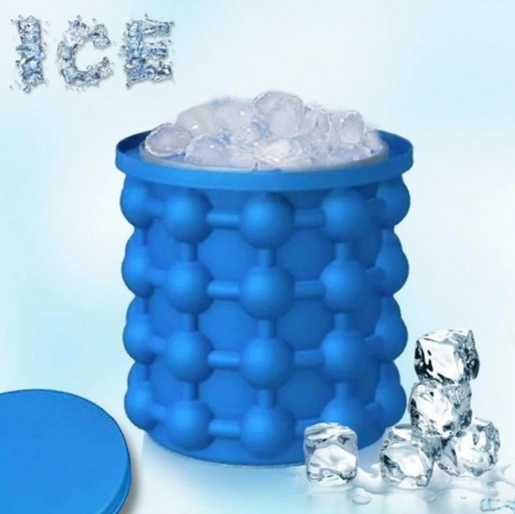 2in1 Magic Silicone Ice Cube Bucket Genie