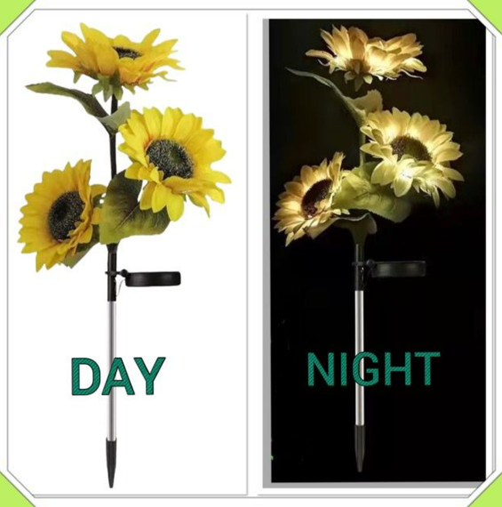 Solar LED Waterproof Sunflower Garden Light (2pcs)