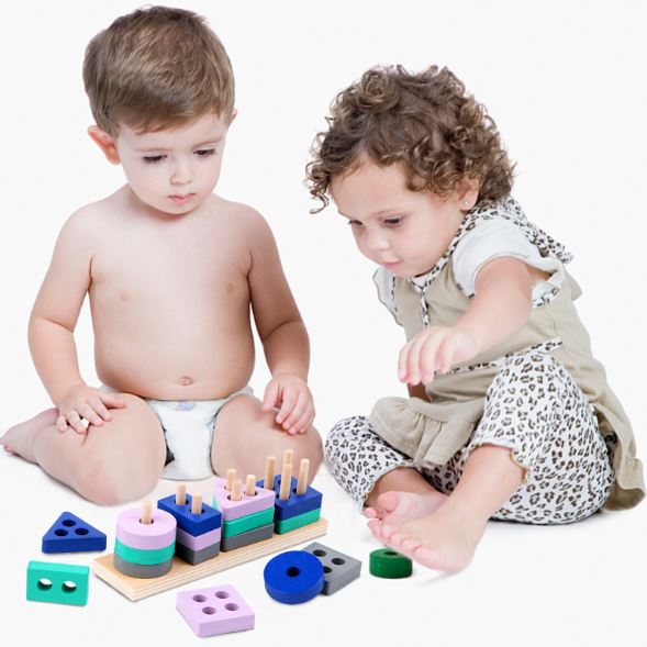 Super Tiny Wooden Sorting And Stacking Toy