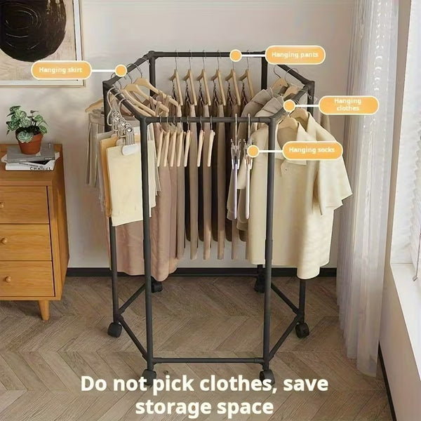 Hexagonal Freestanding Clothes Drying Rack