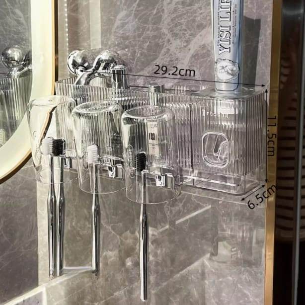Toothbrush  And Cosmetic Holder (With Gargle Cups)