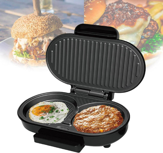 Electric Multi-function Mini Frying Pan 2 Slice Grill Hamburger Maker
