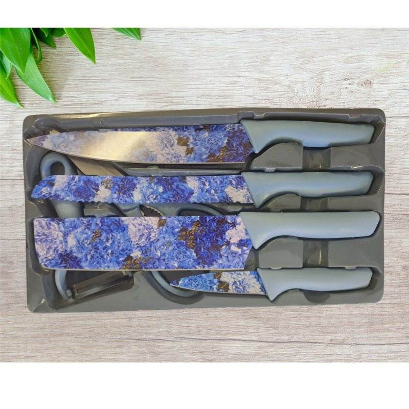 Stainless Steel Corrugated Knife Set (6 pcs)