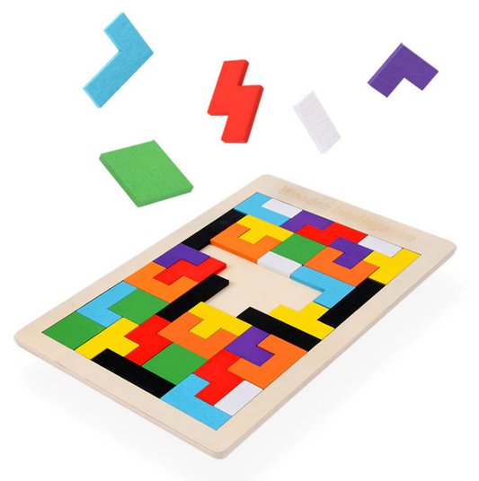 Wooden Jigsaw Tetris Puzzle (40 pcs)