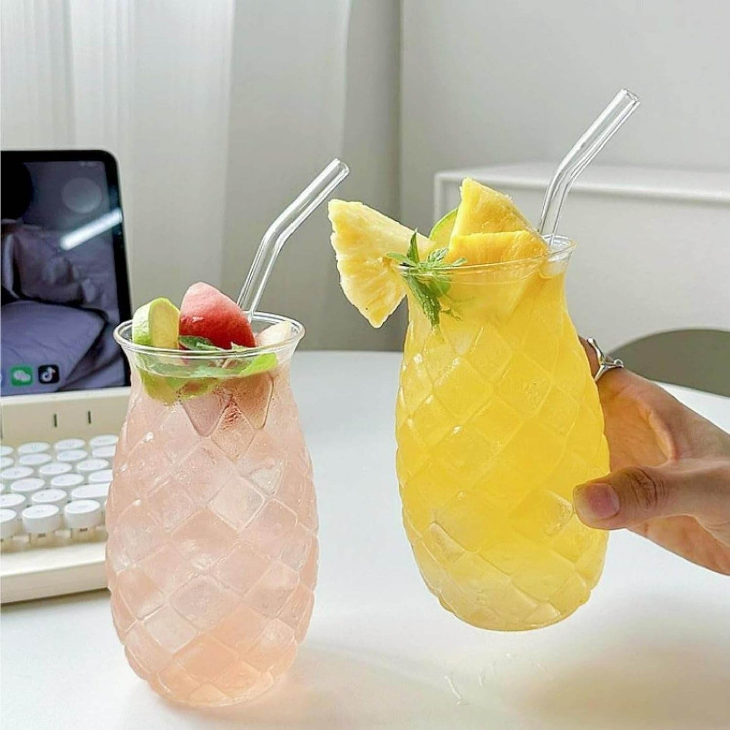 Pineapple Drinking Glass (450ml)(Each)