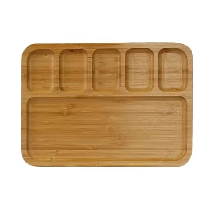 Bamboo Appetizer Platter (6 Compartment)