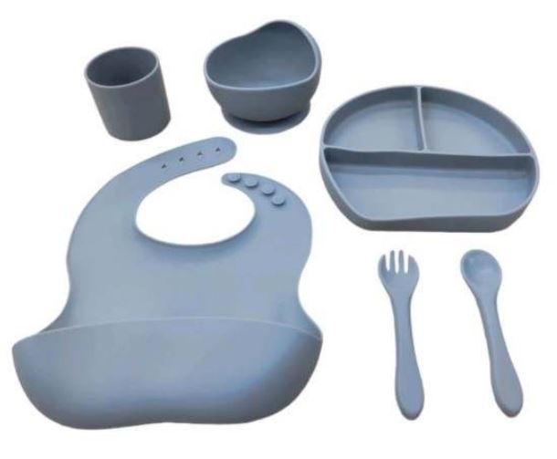 Baby Silicone Bib Set (6 pcs)