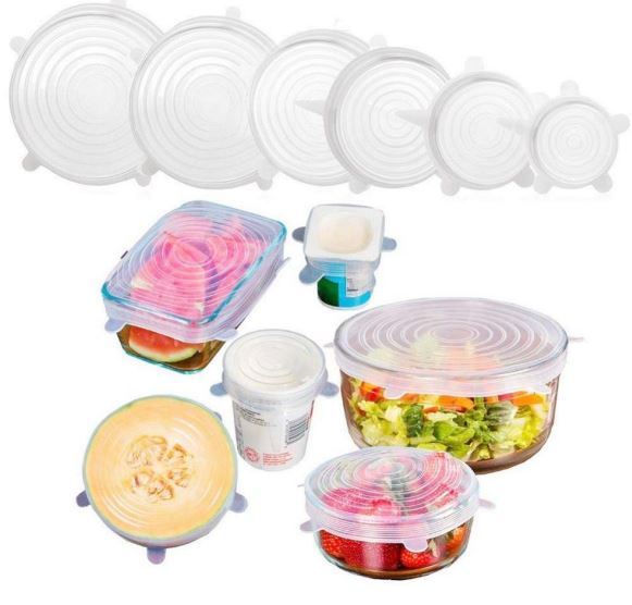 Reusable Stretch Silicone Lids (6 pcs)