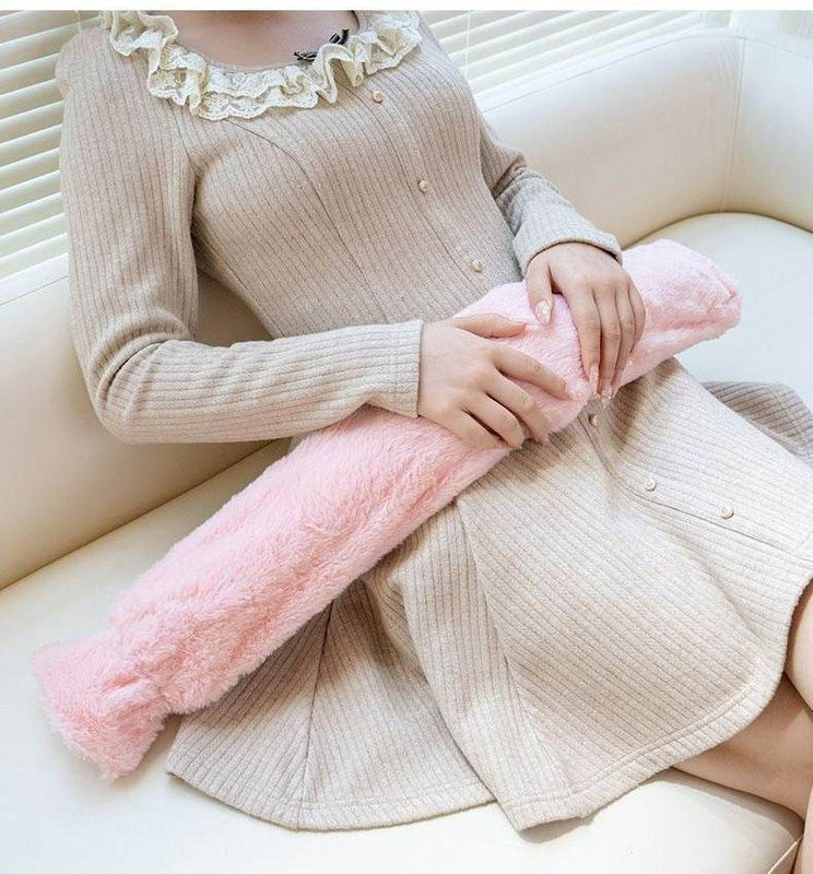 Extra Long Water Injection Hot Water Bottle (Pink)