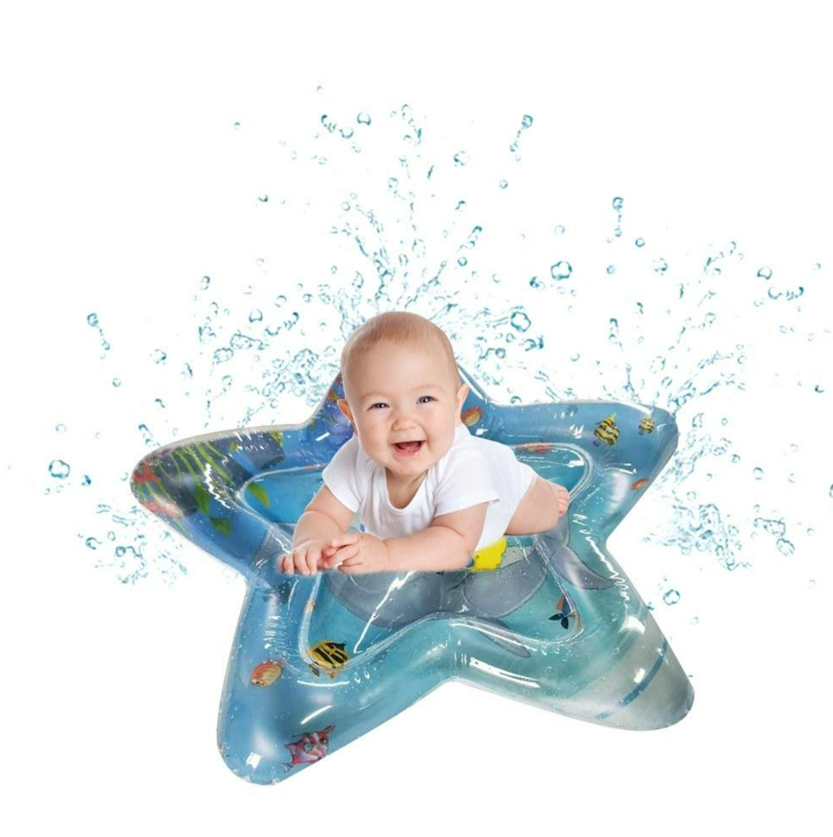 Star Tummy Time Inflatable Water Play Mat