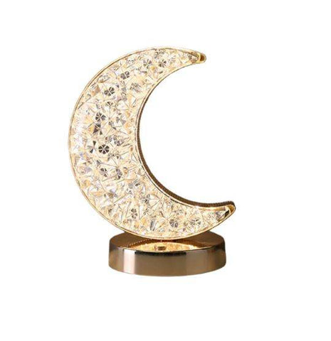 Modern Luxury Crystal Moon Lamp - Alt View
